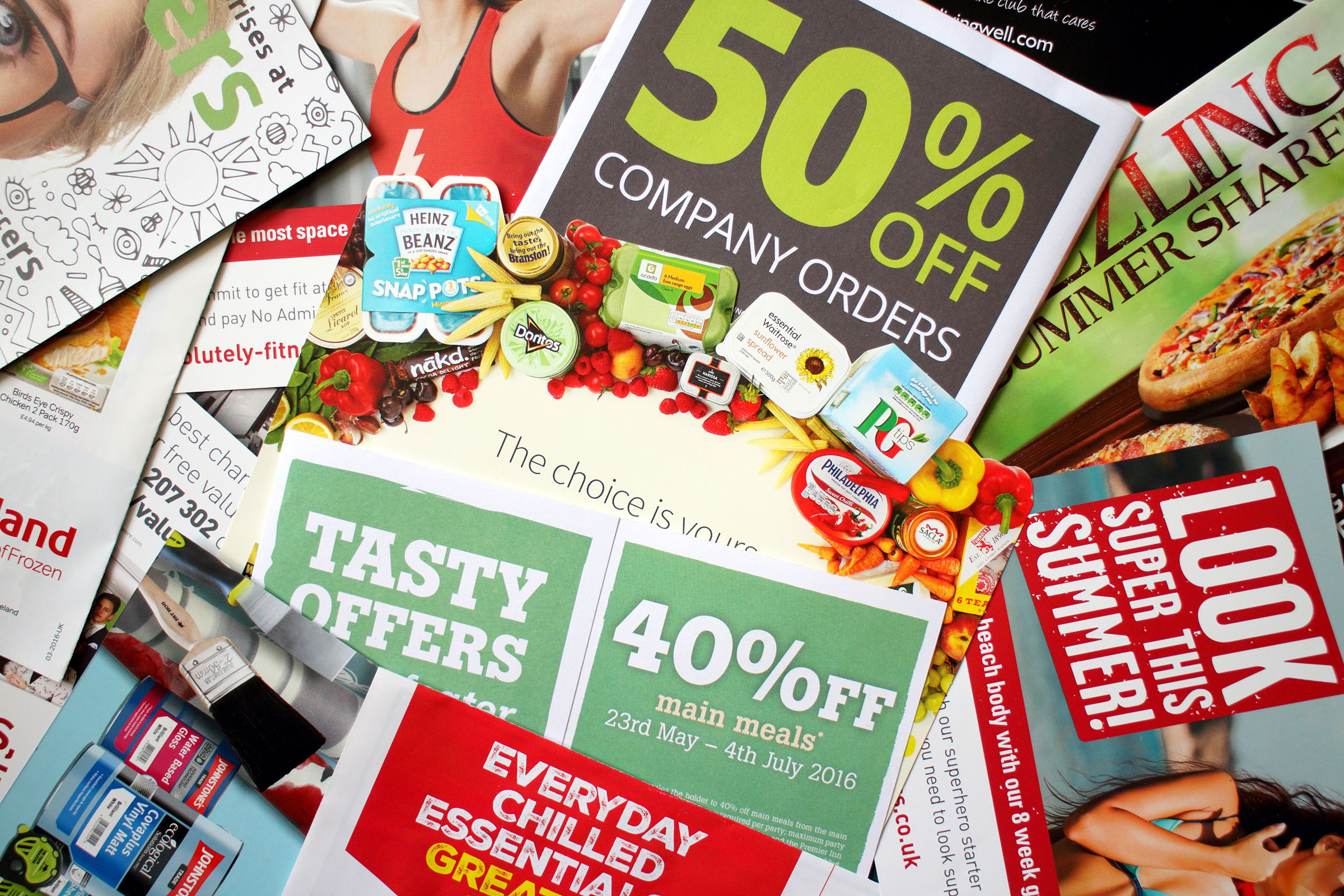 Examples of low-impact direct mail ads